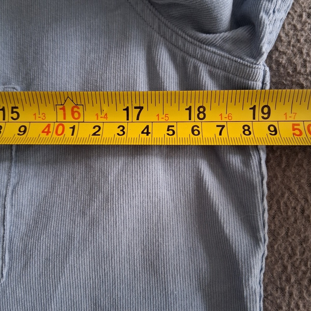 NWOT FRANK & EILEEN Womens Size Small Barry Corduroy Blue Long Sleeve Shirt $258 - Picture 13 of 16